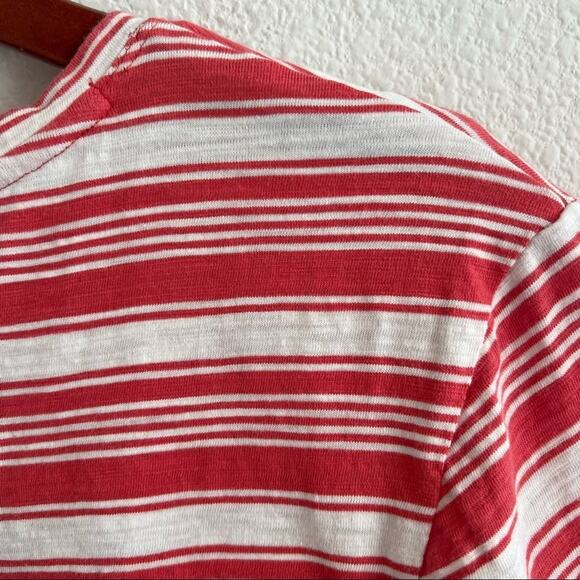 Onia Chad Striped T Shirt Mens Medium Coral Cotton Short Sleeve Large - Picture 5 of 8